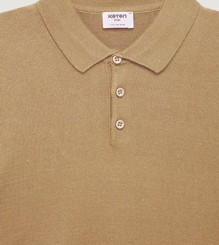 Solid Collared Short Sleeves Polo T-Shirt