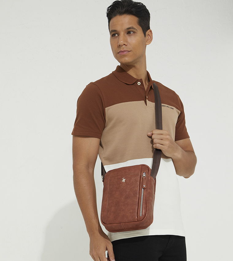 Zip Closure Messenger Bag