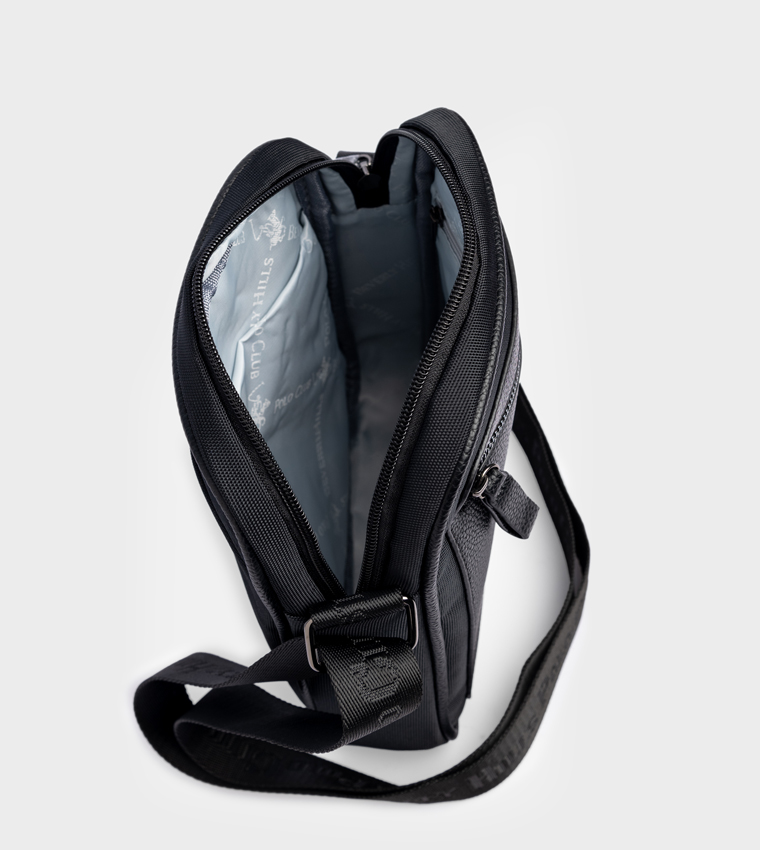 Logo Detail Zippered Reporter Bag