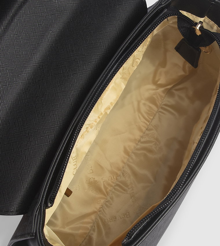 Logo Patterned Top Handle Bag