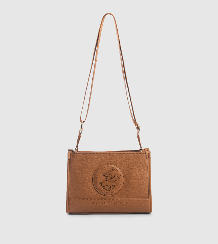 Logo Detail Zippered Crossbody Bag