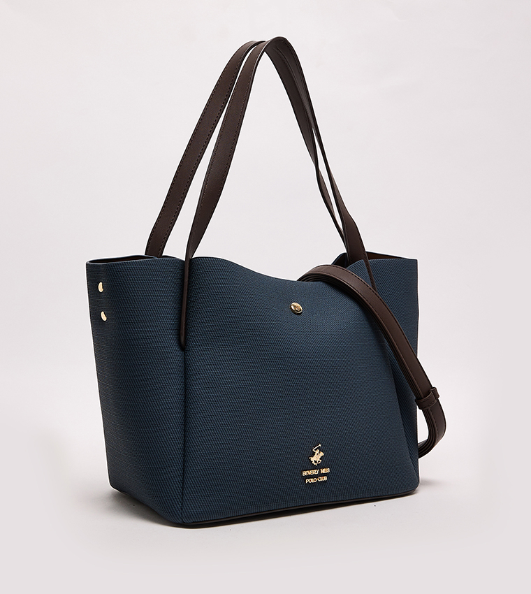 Textured Zippered Tote Bag