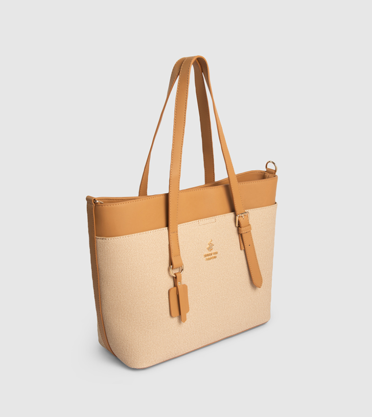 Color Block Tote Bag
