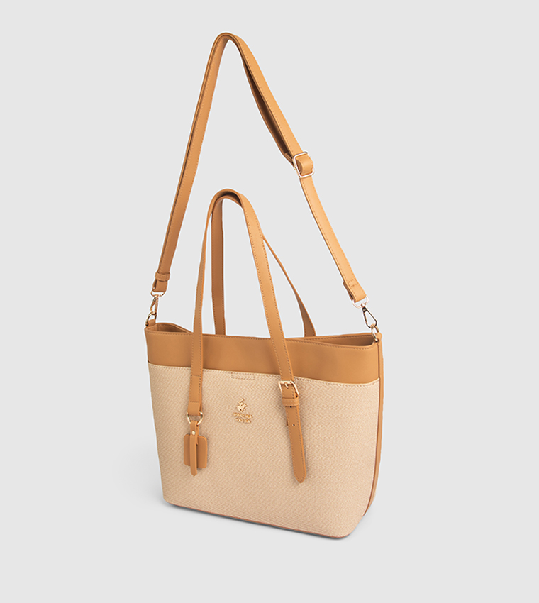 Color Block Tote Bag