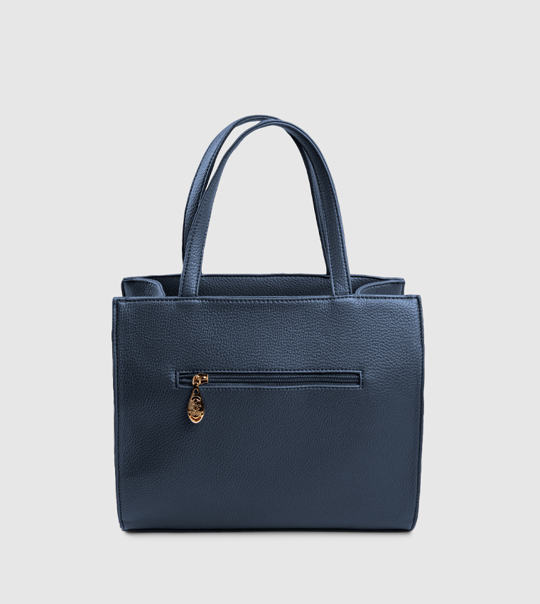 Striped Zip Tote Bag