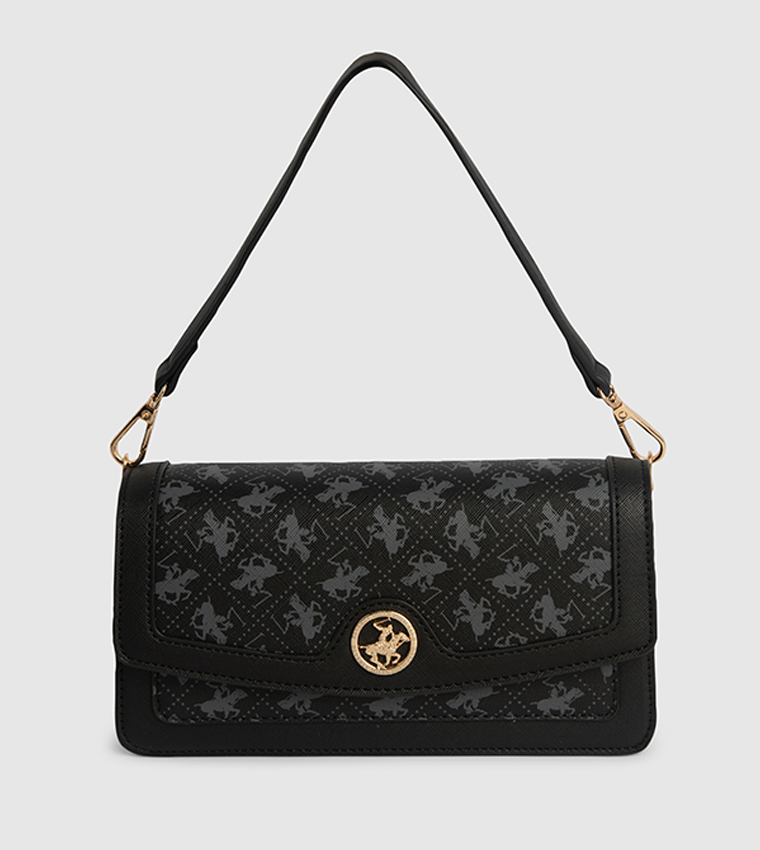 Logo Graphic Twist Lock Shoulder Bag