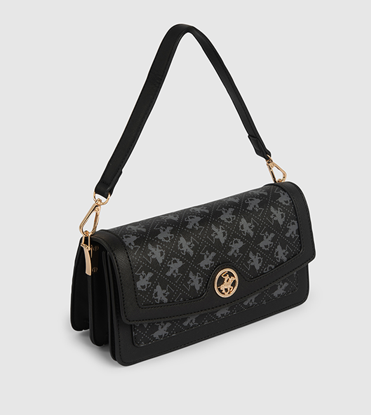 Logo Graphic Twist Lock Shoulder Bag