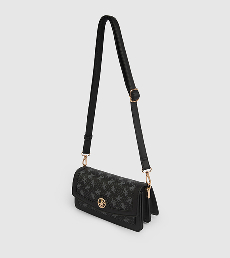 Logo Graphic Twist Lock Shoulder Bag