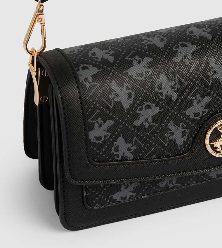 Logo Graphic Twist Lock Shoulder Bag
