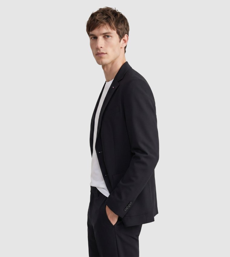 Solid Single Breasted Blazer