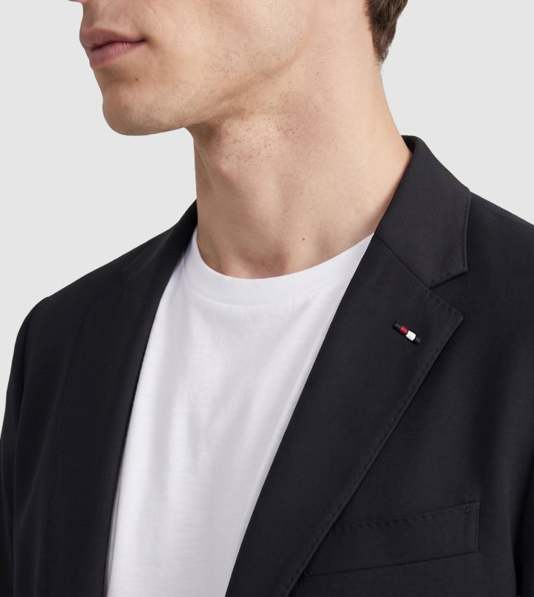 Solid Single Breasted Blazer