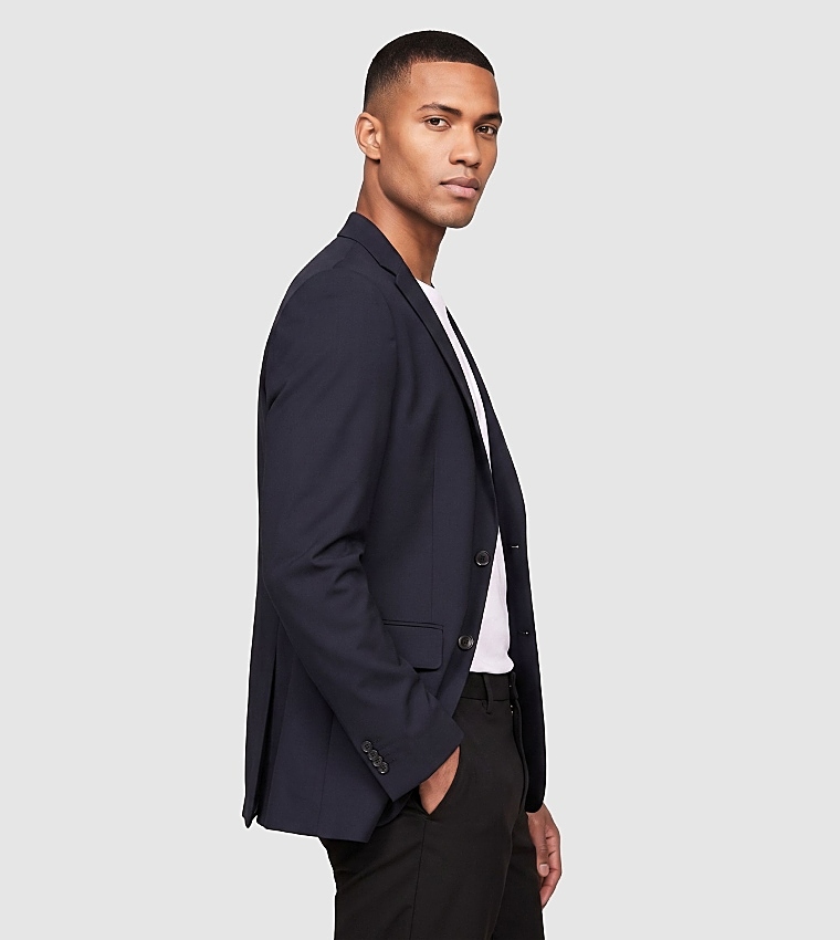 Solid Single Breasted Blazer