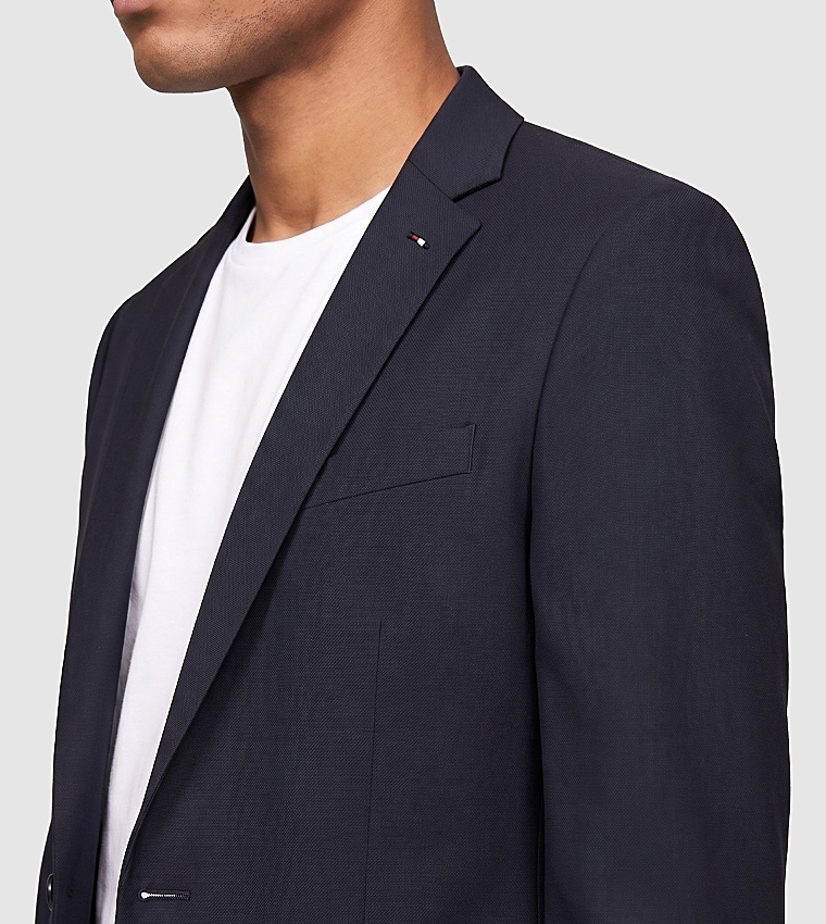 Solid Single Breasted Blazer