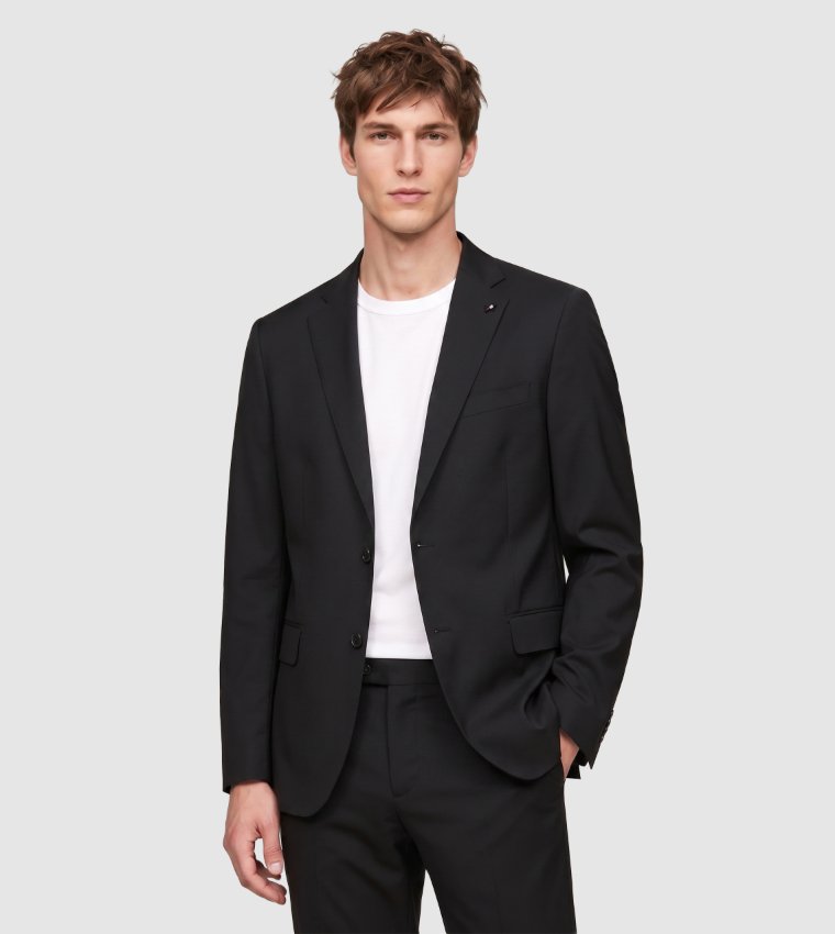 Solid Single Breasted Blazer