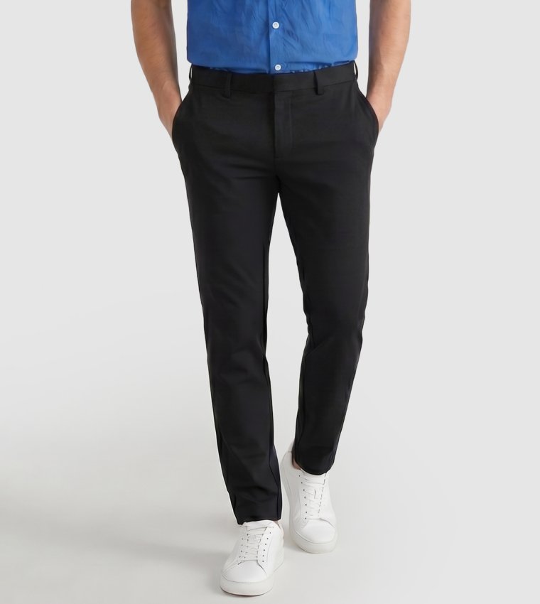 Solid Slim Fit Formal Pants