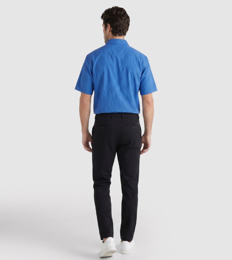 Solid Slim Fit Formal Pants