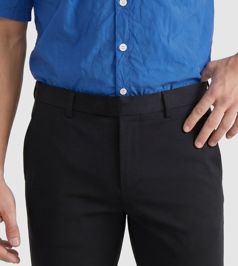 Solid Slim Fit Formal Pants
