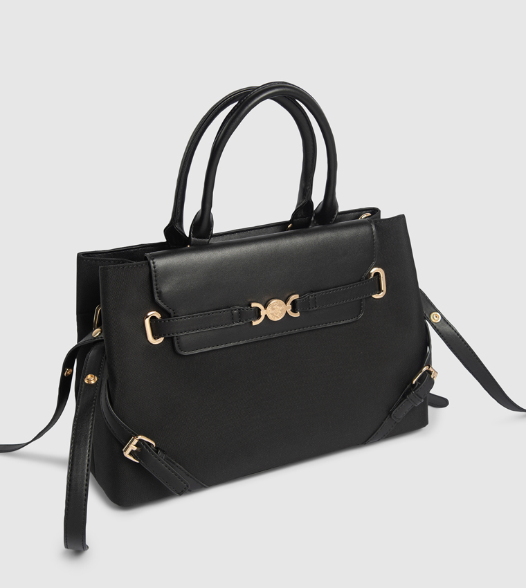 Buckle Detail Satchel Bag