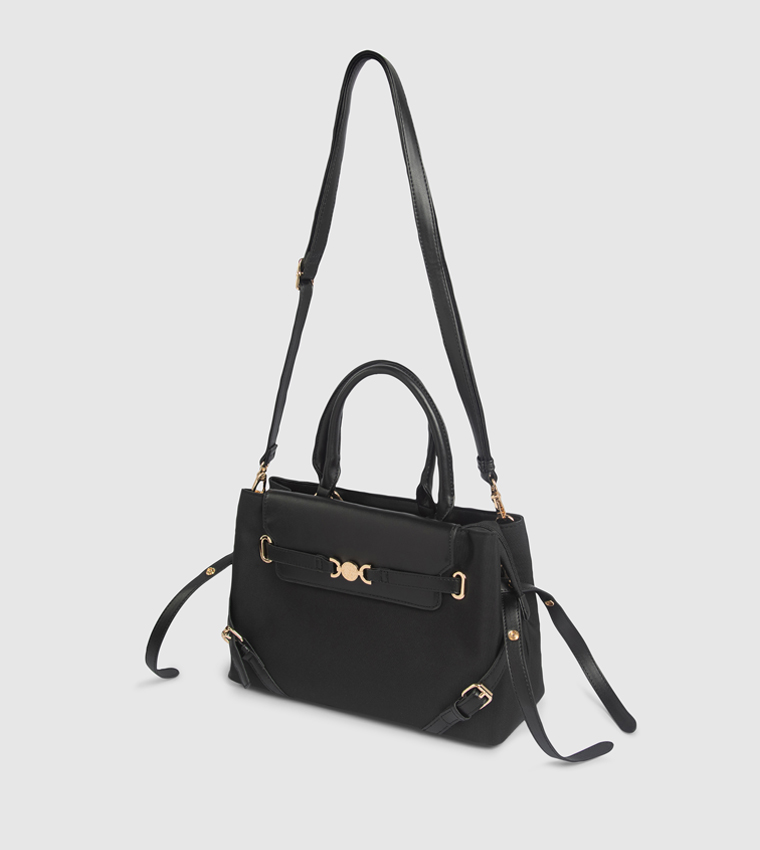 Buckle Detail Satchel Bag