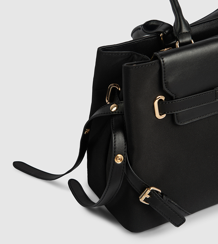 Buckle Detail Satchel Bag