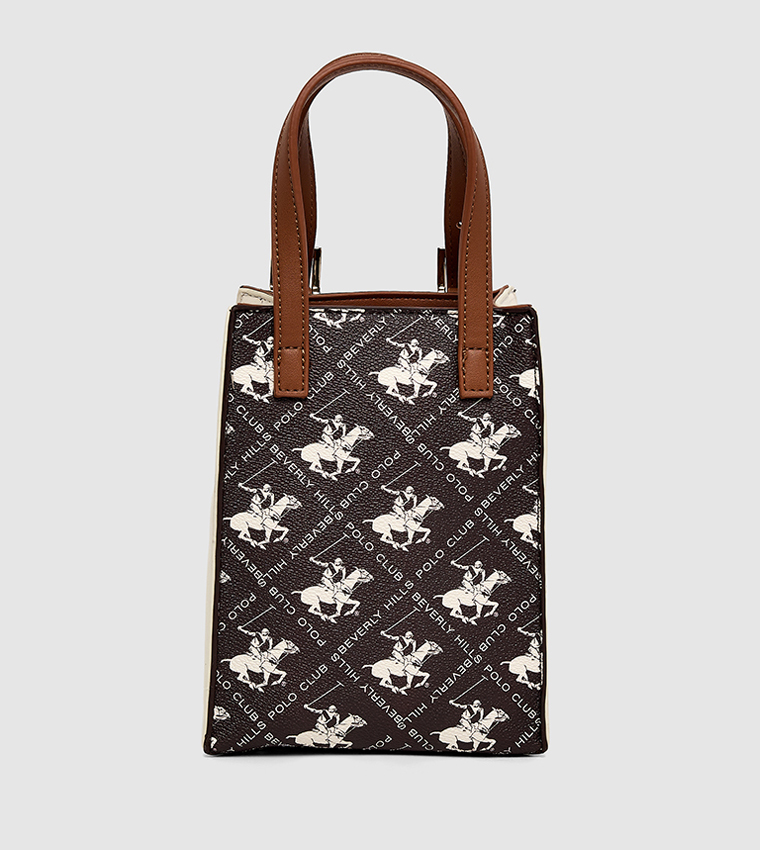 Logo Patterned Mini Tote Bag