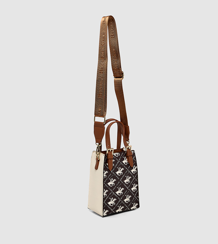 Logo Patterned Mini Tote Bag