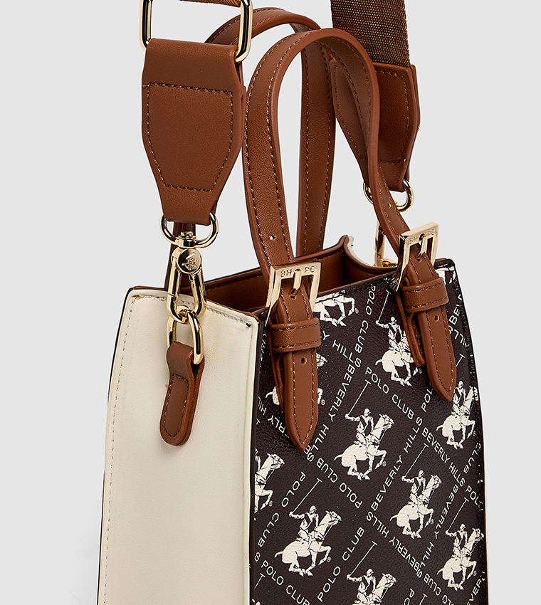 Logo Patterned Mini Tote Bag