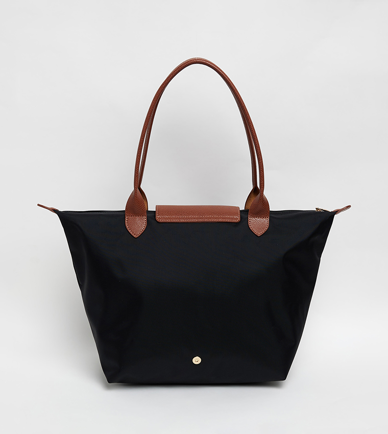 Logo Detail Contrast Detail Tote Bag