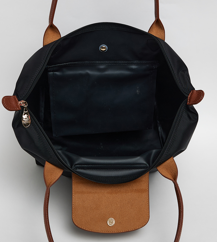 Logo Detail Contrast Detail Tote Bag