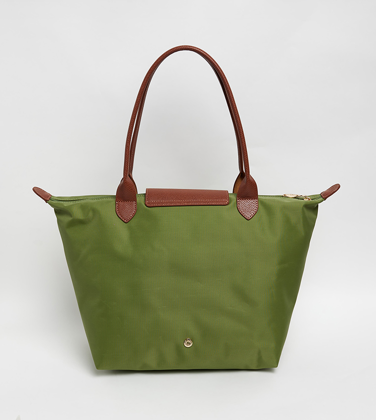 Logo Detail Contrast Detail Tote Bag