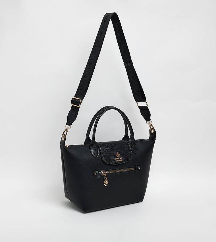 Logo Detail Contrast Detail Tote Bag