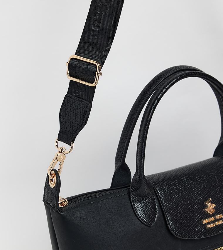 Logo Detail Contrast Detail Tote Bag