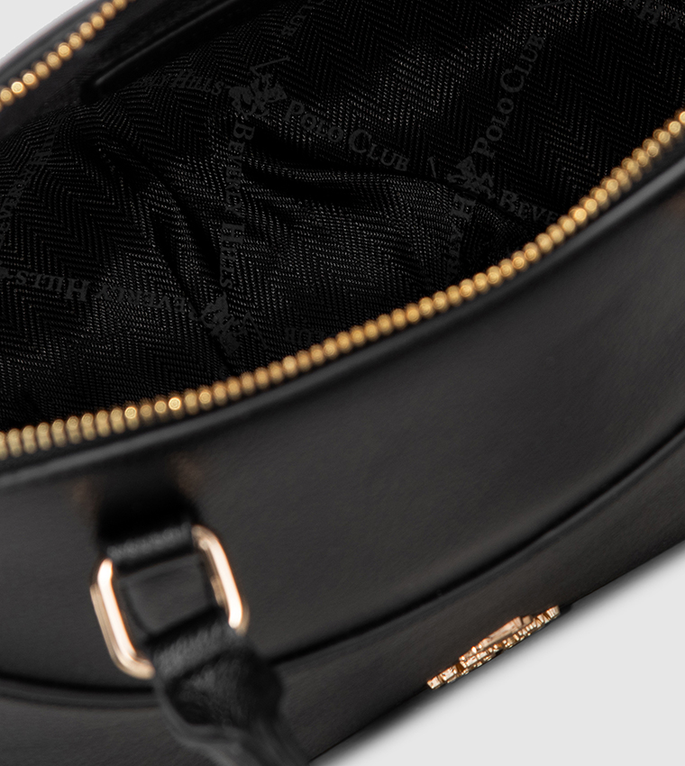 Textured Zippered Satchel Bag