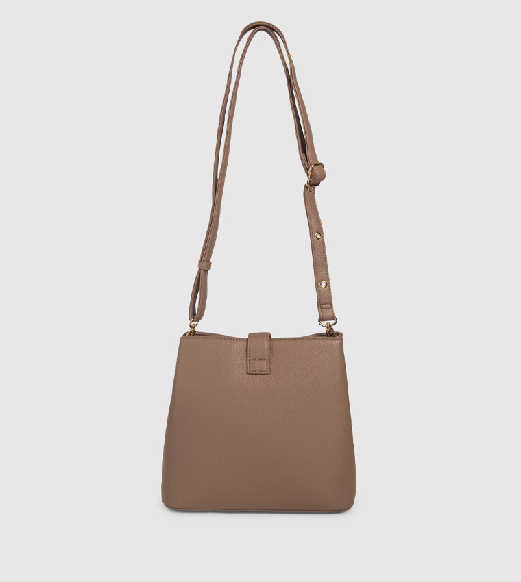 Logo Detail Twist Lock Crossbody Bag