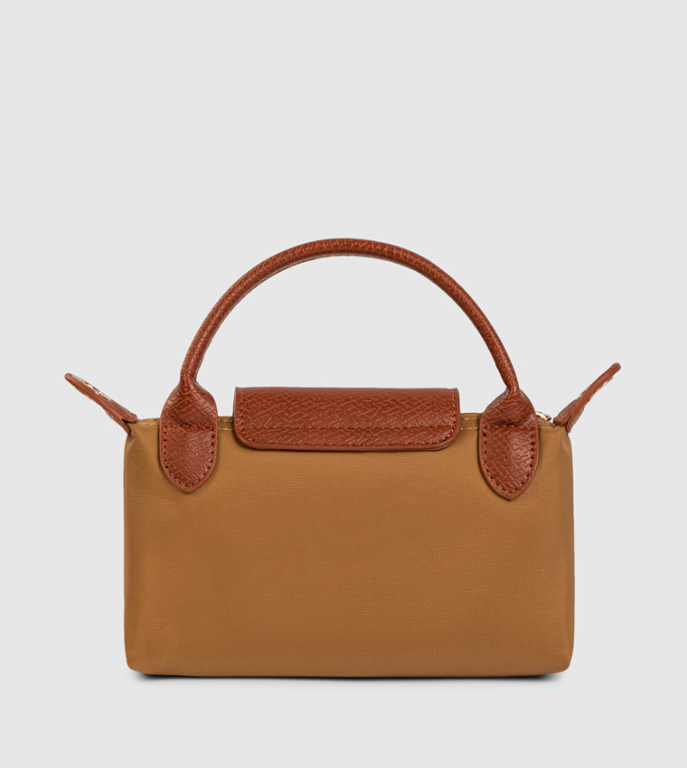 Logo Detail Snap Closure Handheld Bag