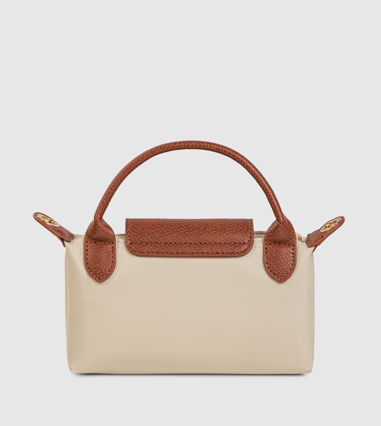 Logo Detail Snap Closure Handheld Bag