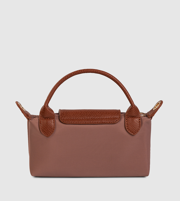 Logo Detail Snap Closure Handheld Bag