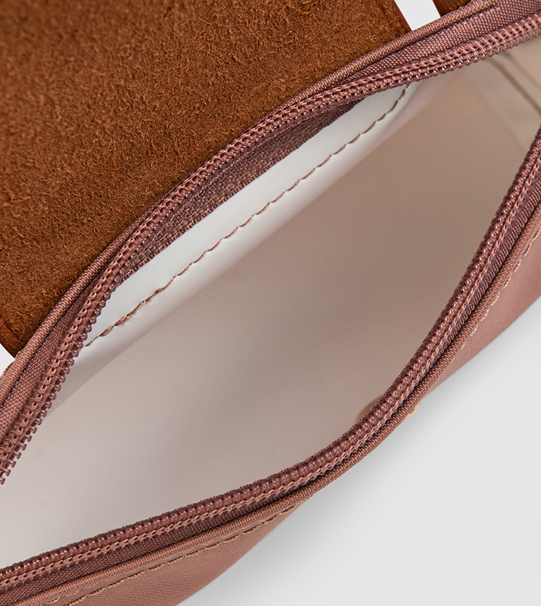 Logo Detail Snap Closure Handheld Bag