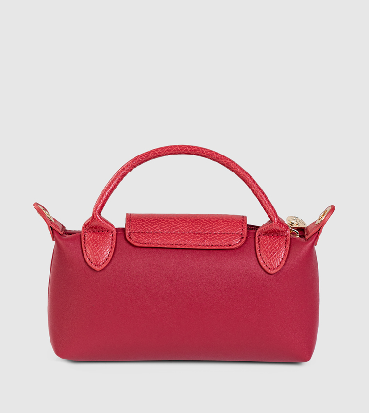 Textured Snap Closure Handheld Bag