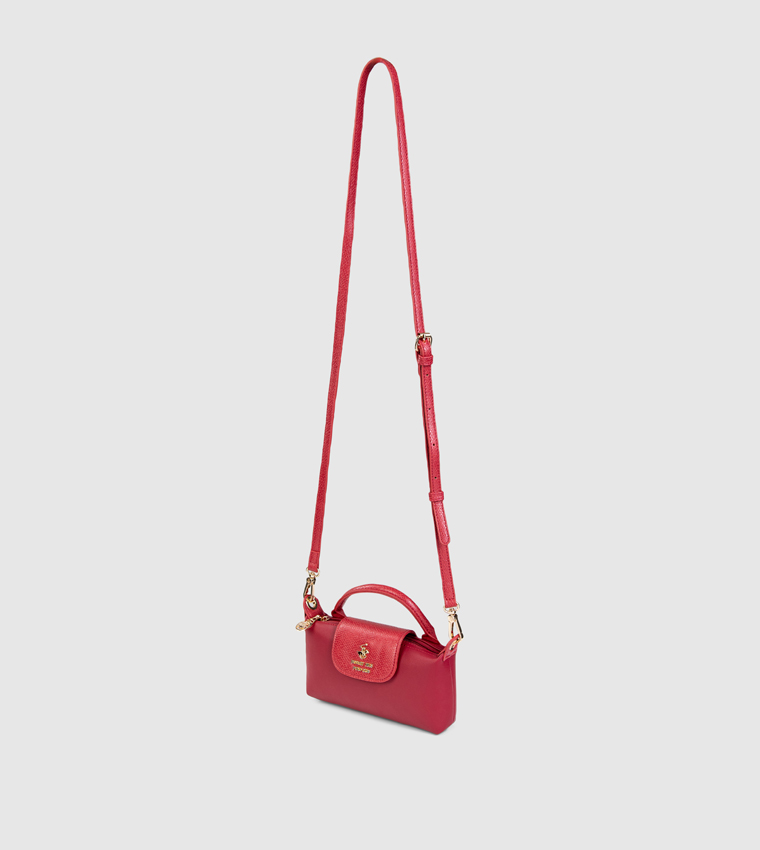 Textured Snap Closure Handheld Bag