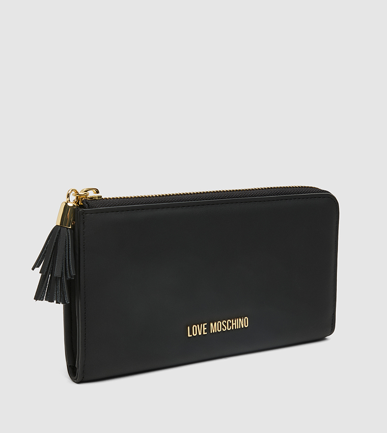 Logo Detail Zippered Wallet