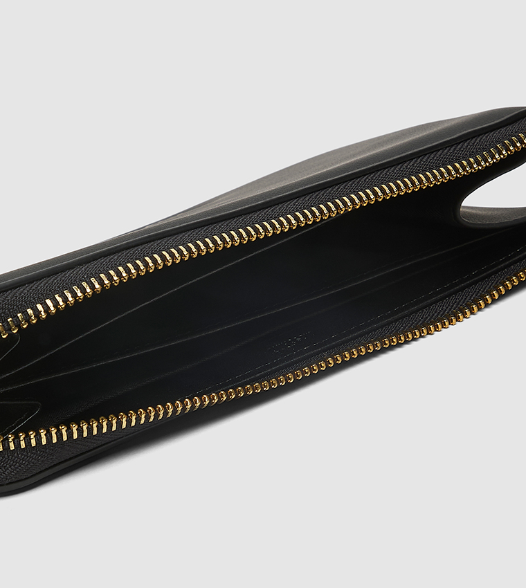 Logo Detail Zippered Wallet