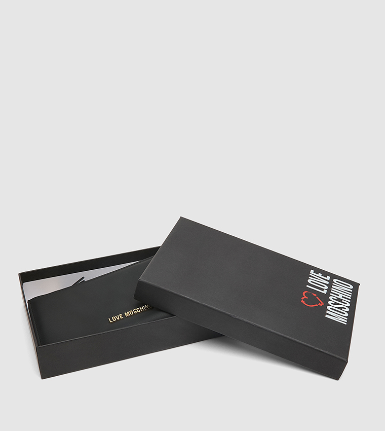 Logo Detail Zippered Wallet