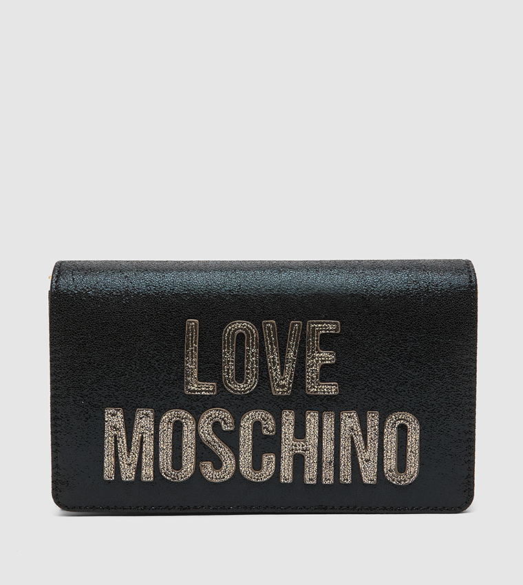 Logo Appliqued Clutch with Sling