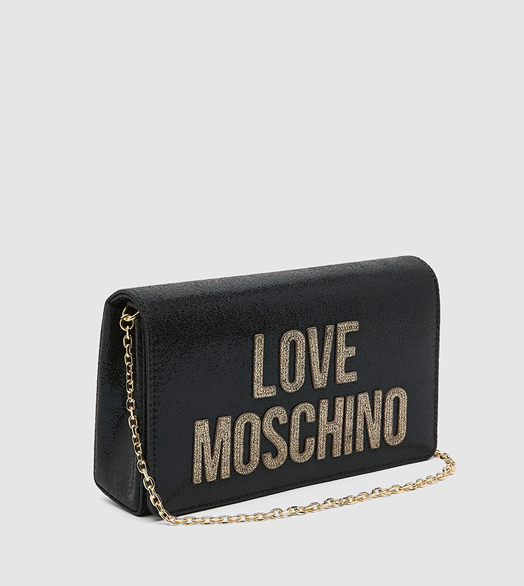 Logo Appliqued Clutch with Sling