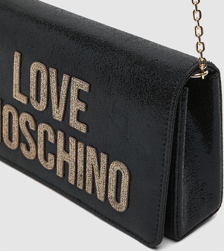 Logo Appliqued Clutch with Sling