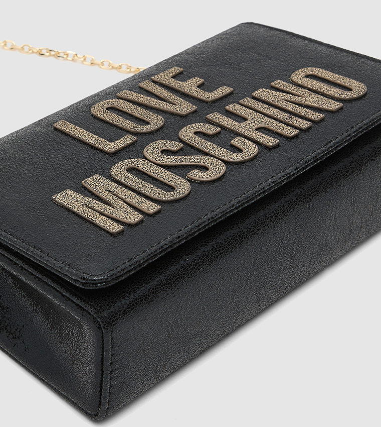 Logo Appliqued Clutch with Sling