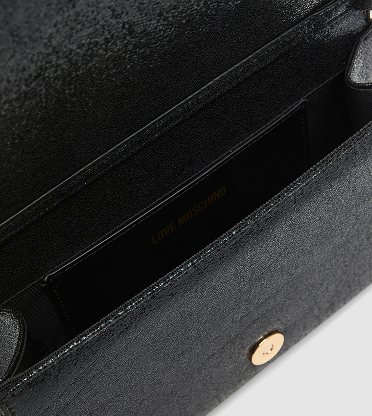 Logo Appliqued Clutch with Sling