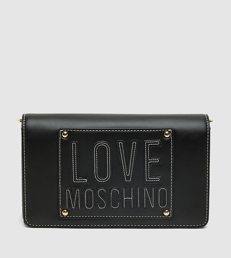 Logo Appliqued Clutch with Sling