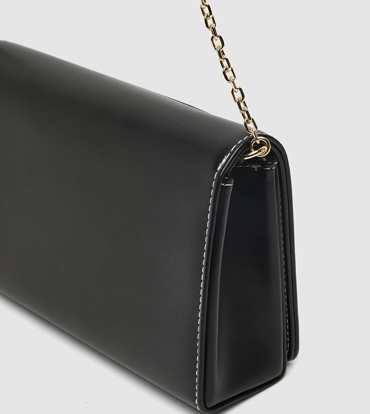 Logo Appliqued Clutch with Sling